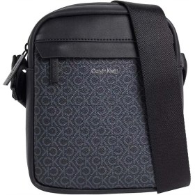 Resim Calvin Klein Erkek Omuz Çantası %100 Poliüretan Siyah Logolu Modern Tasarım Günlük Kullanım 