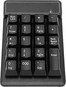 Resim Bewinner 19 tuşlu kablosuz sayısal tuş takımı, mini USB 2,4 G sessiz sayı klavyesi, dizüstü bilgisayarlar için finansal muhasebe için taşınabilir sayı bloğu, siyah 