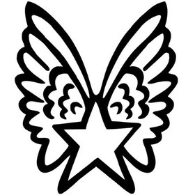 Resim Kanatlı Yıldız Sticker 40 X 48 Cm 