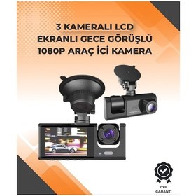 Resim 3 Kameralı Dashcam Sistem Geri Görüş Yardımı, Park Koruması Ve G-sensör 