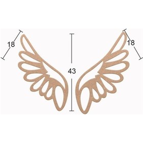 Resim Ahşap Melek Kanatları Ds-087 