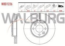 Resim NİSSAN NOTE 06- ÖN FREN DİSK 260MM (WALBURG) 