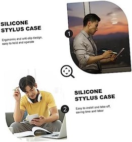 Resim Hemobllo 2 Adet Stylus Durumda Karikatür Stylus Kalem Kapağı Stylus Kalem Tutucu Kalem Kollu Stylus Tutucu Silikon Kollu Kılıf Silikon Cilt Stylus Kalem Kutusu Kalem Kutusu Silika Jel 