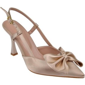 Resim Beety Arkası Açık Topuklu Kadın Ayakkabı Bee-1847 Ten Saten-ten Saten Ten Saten 