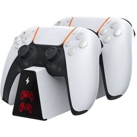 Resim Ps5 Dobe Dual Dock Gamepad Göstergeli Şarj Stand/tp5-0518b 