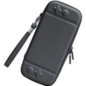 Resim Nintendo Switch İçin Deri Taşıma Koruyucu Kılıf Çanta Gri 