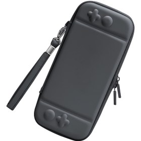 Resim Nintendo Switch İçin Deri Taşıma Koruyucu Kılıf Çanta Gri 