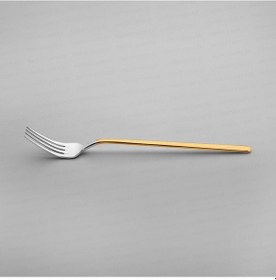 Resim Nehir Sofia Altın Sade 6 Kişilik 36 Parça Kutulu Çatal Kaşık Bıçak Takımı 