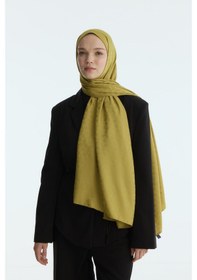 Resim Mirsoy Scarf İpeksi Jakar Şal Mira Desen Soft Yeşil 