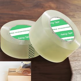 Resim 69.49 metrelik bir rulo ambalaj bandı, şeffaf ve çok yönlü, ofis, ev ve okul taşımacılığı için uygun, su geçirmez ve güçlü sızdırmazlık, kutuları paketlemek ve mühürlemek için en iyi seçim 