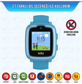 Resim Wiky Watch 4 Plus Mavi Akıllı Çocuk Saati 