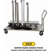 Resim Arı Metal Bariyer Taşıma Arabası 