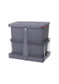 Resim Çöp Kovası 24lt Antrasit Teleskopik Raylı Antasit 