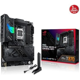 Resim Asus Rog Strıx X870-f Gamıng Wıfı7 Ddr5 Hdmı-dp Typec Pcıe 5.0 Am5 Atx 