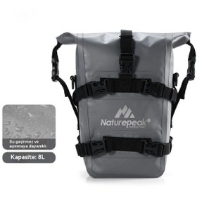 Resim Motosiklet Su Geçirmez Çabuk Açılan Yan Tampon Çantası-gri 8l 