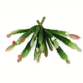 Resim Gerçekçi Yapay Kaktüs Çiçekli Bitki - Bakımı Kolayı, Su Geçirmez ve Lekeye Dayanıklı Kırmızı Çiçek Detallı Yeşil Kaktüsler, Ev ve Ofis İçin Canlı Görünümlü Dekorasyon, Doğum Günü Hediyesi - Sulama Gerekmez!, İç Mekan Yeşillik, Süs Yaprakları, Uzun Ömürlü Tasarım, Yapay Sukulent, Ofis Çalışanlar İçin 