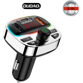 Resim DUDAO R2PRO+ Araç Şarj Adaptörü & FM Transmitter – Dijital Ekran ve RGB Led Aydınlatmalı Tasarım 