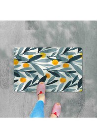 Resim Dijital Baskılı Kapı Önü Paspas Ev İçi Ve Dışı İçin Banyo Lavabo Balkon Mutfak İçin Ve Yıkanabilir Yeşil 