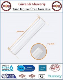 Resim Çubuk Mum Silikon Şeffaf - 7.4x300mm Ince - 10 Adet 