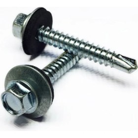 Resim Std Trapez Çatı Vidası 5.5X38 mm 500 Adet Matkap Uçlu Sac Akıllı Vida Çatı Panel Metal Ağaç Vidası 
