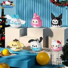 Resim Sanrio Sevimli Hello Kitty Kuromi Mini Yapı Blokları, Kawaii Melody Karikatür Montaj Oyuncakları, Dekoratif Küçük Süsler, Öğrenci Ödülleri Çocuk Doğum Günü Hediyesi, Anneler Günü Hediyesi 