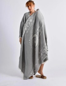 Resim Gri Crescent Eye Kimono& Peştamal Set Çok Renkli 