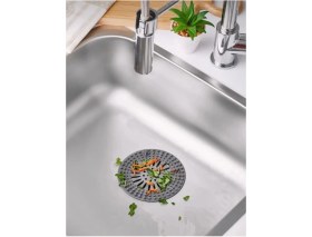 Resim Süzgeçli Silikon Lavabo ve Küvet Tıkacı Yuvarlak Lavabo Tıkacı Süzgeç Banyo Süzgeç- Ecolux 