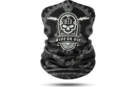 Resim Ride Or Die Kuru Kafa Desenli Dikişsiz Dijital Baskı Baf Buff Bandana Boyunluk 