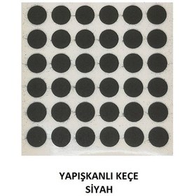 Resim Zemin Koruyucu, Keçe Seti, Siyah, 8 Parça 