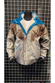 Resim Aztek vintage kürklü oversize mont 