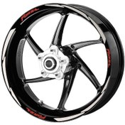 Resim Deeb Honda Forza Jant Şeridi Reflektif Beyaz Kırmızı Model S 