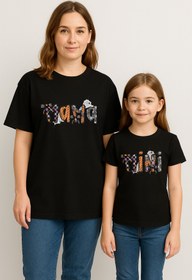 Resim SVART WEAR MAMA MINI Anne Kız Kombin Tişört Takımı T-Shirt Twin Anne Kız Çocuk Oversize MAMA MINI (TEKLİ FİYAT) 