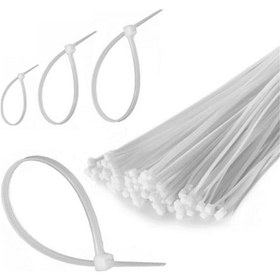 Resim 100 Adet Plastik Cırt Kelepçe Kablo Bağı Kablo Düzenleyici- 3.6 X 