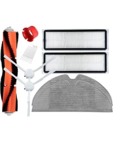 Resim Gri Renkli Robot Süpürge ve Mop Seti, Uyumlu, 9'lu Paket 