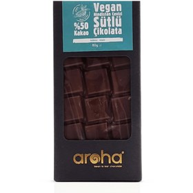 Resim AROHA Vegan Organik Hindistan Cevizi Sütlü Çikolata 80g 