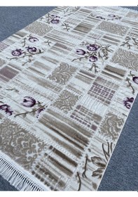 Resim Burak Halı 150x235 Mor Vizon 4 M2 Akrilik Kesme Saçaklı Halı 