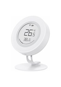 Resim Moveevo Yüksek Hassasiyetli Kompakt Sıcaklık Ve Nem Ölçer, Beyaz Renk, Kolay Kullanım, İç Mekan Konforu İçin İdeal 