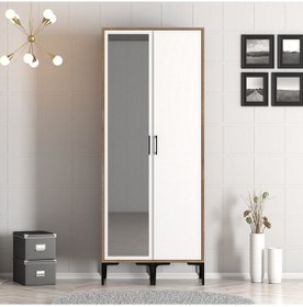 Resim Variant Kumsal 2 Kapılı Rs Gardrop - Ceviz / Beyaz 