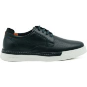 Resim Tuna Hakiki Deri Lacivert Casual Spor Erkek Ayakkabı - Eva Taban 253250 