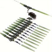 Resim 40 parça/set Avrupa Balıkçılık Seti Balıkçılık Ekipmanları Aksesuarları Sazan Kurşun Klipsi Hızlı Değiştirme Snap Döner Kuyruk Anti Karışma Kılıfları Kaymaz Hortum Paketi 