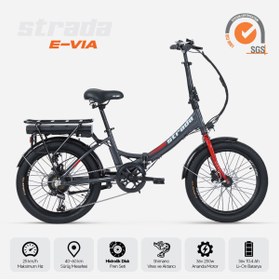Resim Stradacycles E-via Hidrolik Disk 20 Jant Katlanabilir Elektrikli Bisiklet 