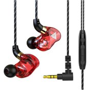 Resim Yifomall Qkz Sk7 Kulak İçi Kablolu Kulaklık 3.5mm 11.6mm Dinamik Sürücü Mikrofonlu Kablolu Kontrol - Kırmızı Sk7 