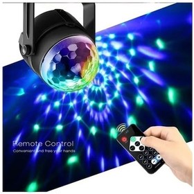 Resim Disko Topu Parti Işıkları 7 Renk Led Usb Girişli Sese Duyarlı Rgb Uzaktan Kumandalı 