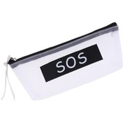 Resim Suntek Moda Fermuar Kalem Kutusu Çanta Makyaj Kozmetik Siyah Siyah 