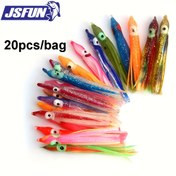 Resim JSFUN 20'li/paket Olta Takımları 6.5cm/2.55in 1g/0.035oz Ahtapot Kalamar Etekleri Trolling Takımları Yumuşak Plastik Olta Takımları Seti Deniz Tuzu Balık Takımları Çok Renkli 