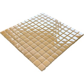 Resim MozaiKristaL Mutfak Tezgah Arası ve Tüm Yaşam Alanları Için Bej Cam Mozaik. Cam Ölçüsü: 25X25 Mm. File Ölçüsü: 31.5X31.5 Cm. ( 1 Kutu = 10 File Karo = 1 M2 Fiyatıdır. ) 