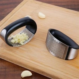 Resim Mabeyn Yeni Sarımsak Ezici Paslanmaz Çelik Garlic Press, Sarımsak Ezme Aleti Aparatı (1 Adet) 