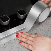 Resim 1 Rulo, Lavabo Su Geçirmez Sticker, Tezgah Bandı, Isı Yalıtım Alüminyum Folyo Bant, Mutfak Banyo Aksesuarları 