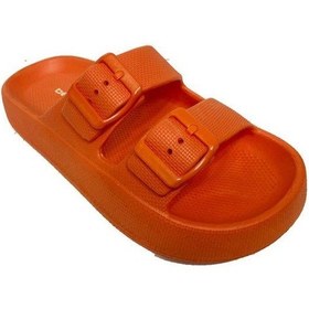 Resim Akınal E282-24 Ortopedik Suya Dayanıklı Kadın Terlik 36-40 Pastel Turuncu Turuncu 