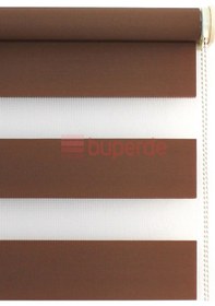 Resim Buperde Kahverengi Eko Zebra Stor Perde 